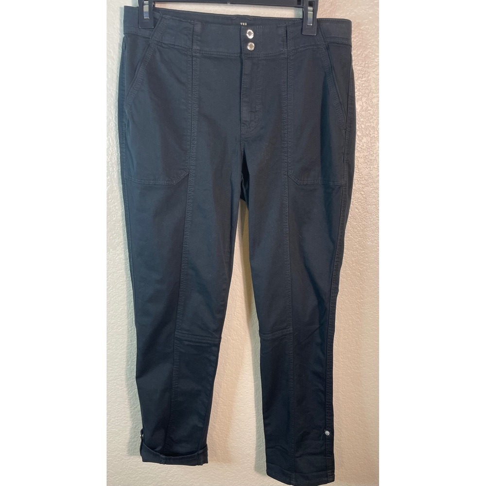 White House Black Market 6R Pret A Pedi Straight Crop Pants Washed Black Preppy